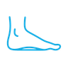 Flat feet icon